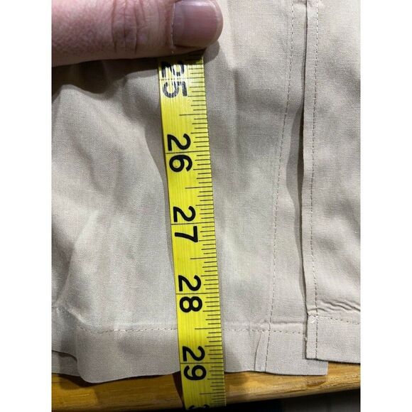 Rene De France Shirt Mens XL Tan Button Down Short Sleeve Utility Pockets Casual - Picture 8 of 8